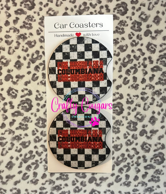 Columbiana stacked Car Coasters