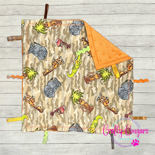 Camo Jungle Animals Sensory Blanket