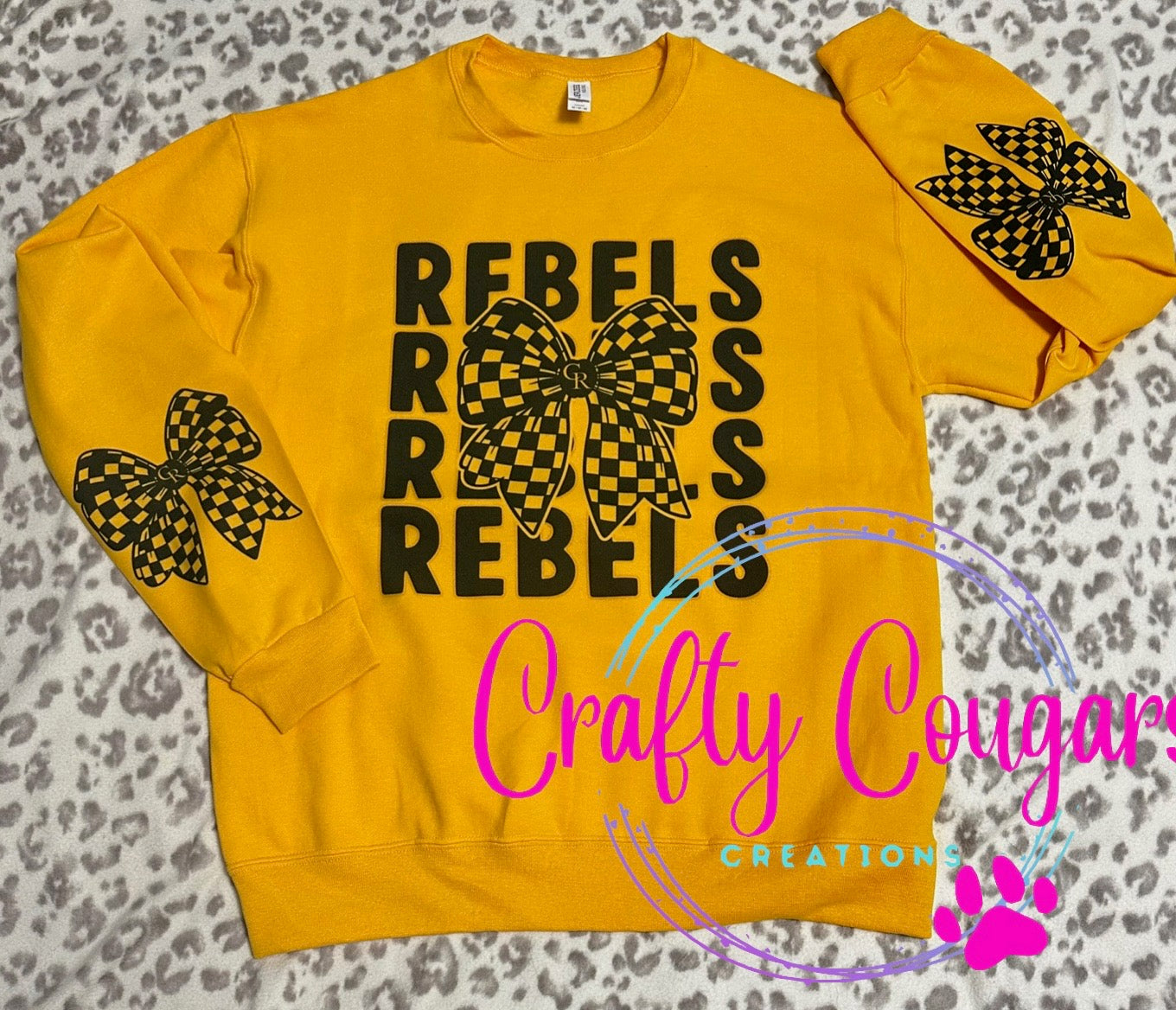 Rebels Checkered Bow Sweatshirt