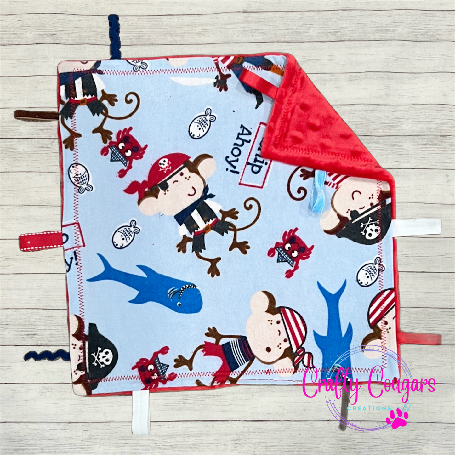 Pirate Monkey Sensory Blanket