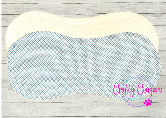 Blue Lattice Burp Rag