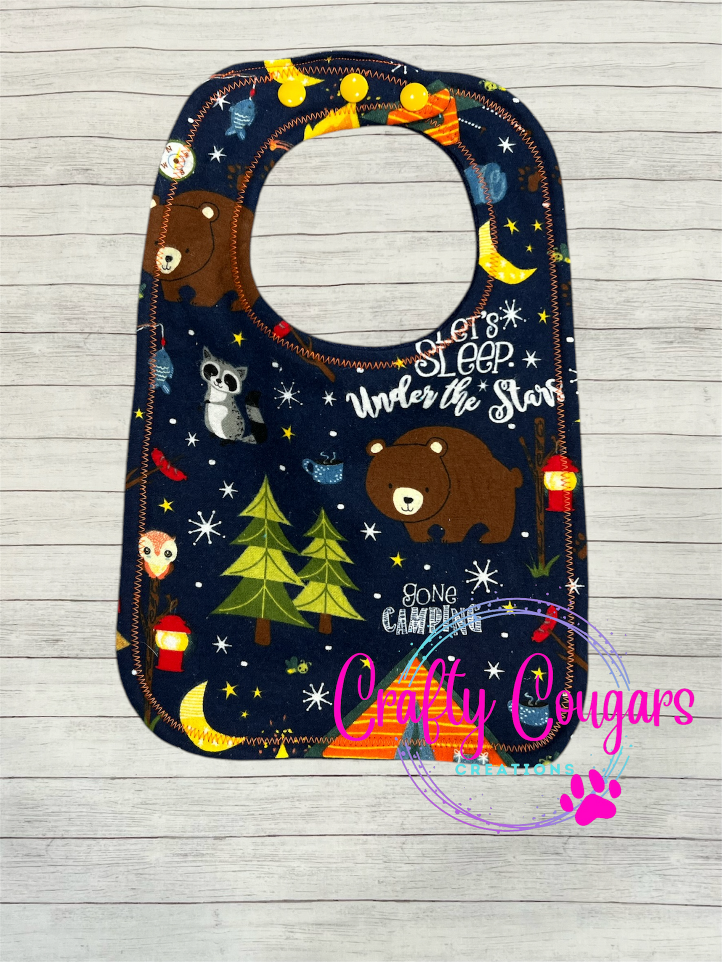 Let’s Go Camping Bib