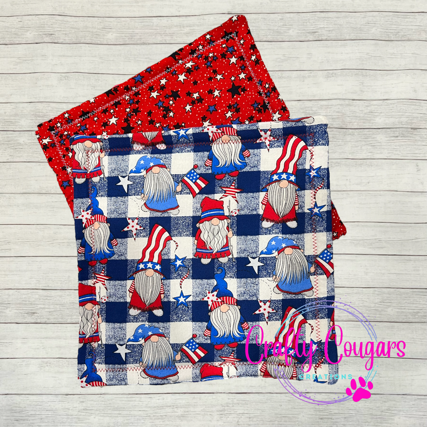 Patriotic Gnomes Pot Holder