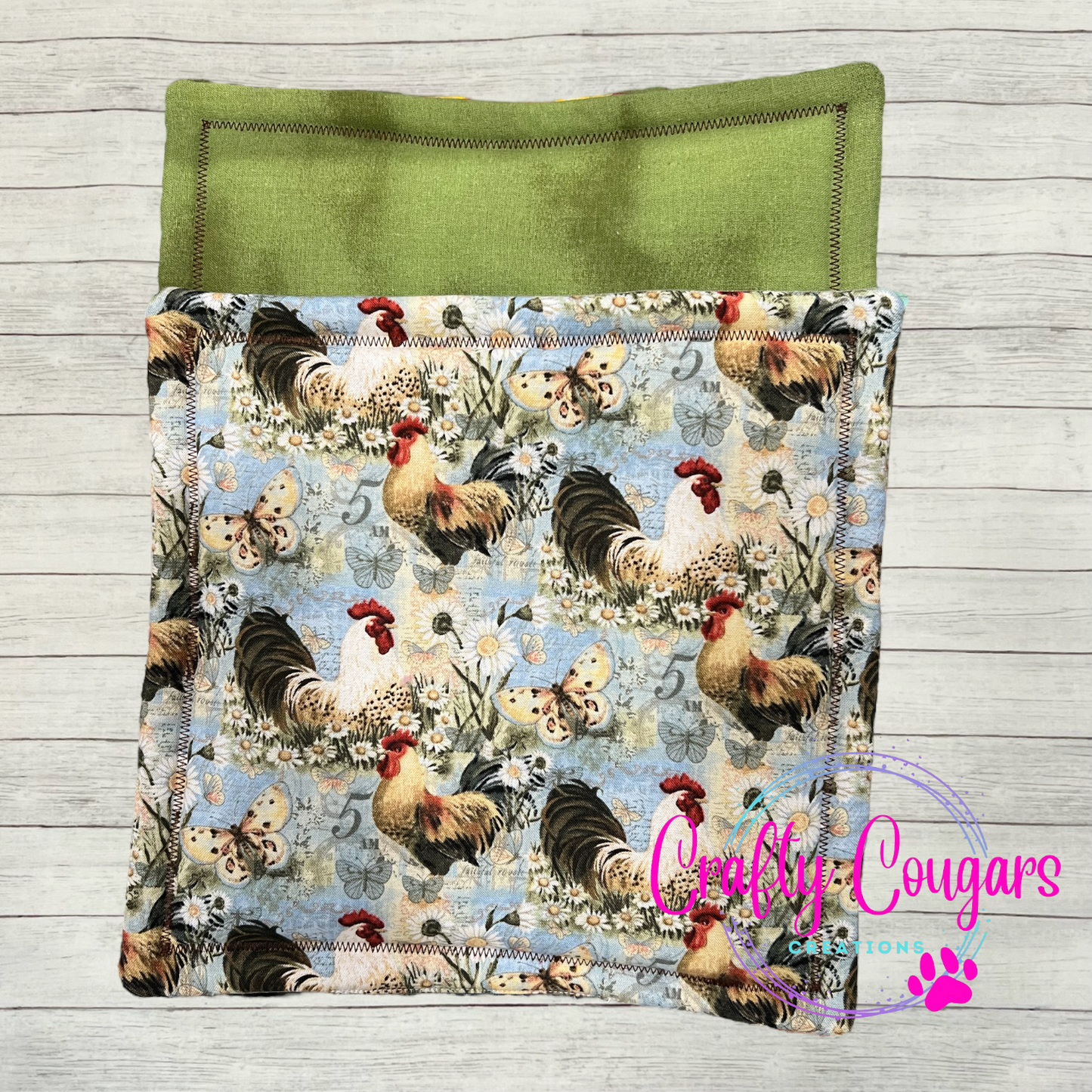 Chickens and Flowers Pot Holder