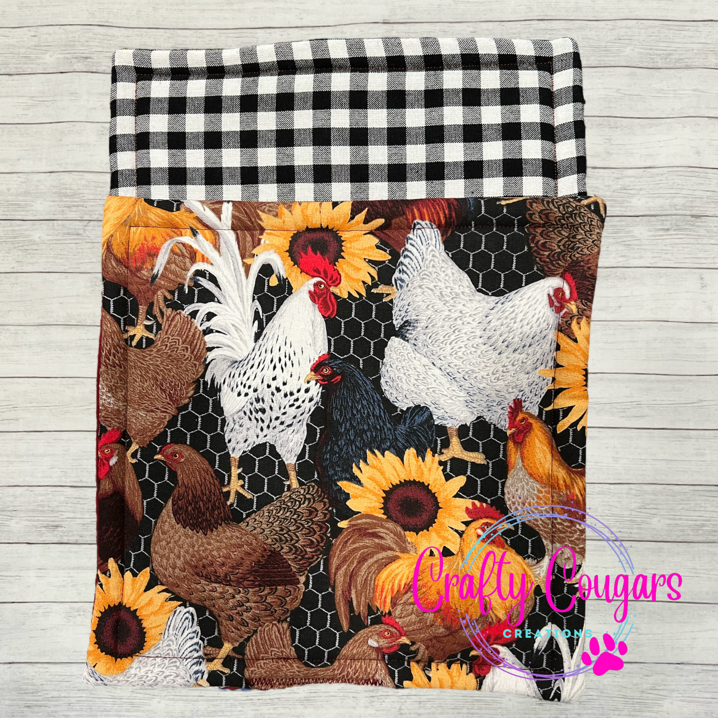 Sunflowers & Chickens Pot Holder