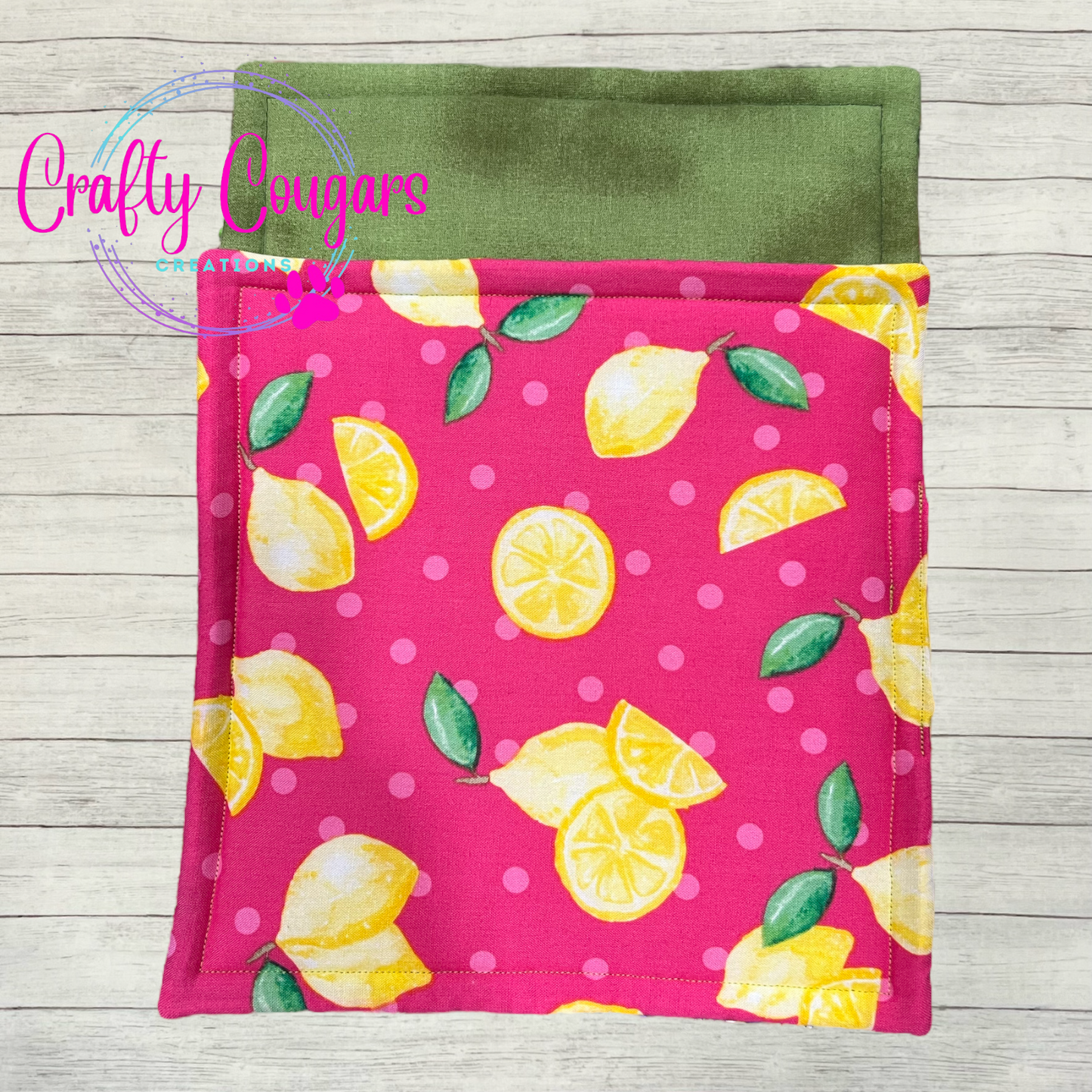 Pink Lemons Pot Holder