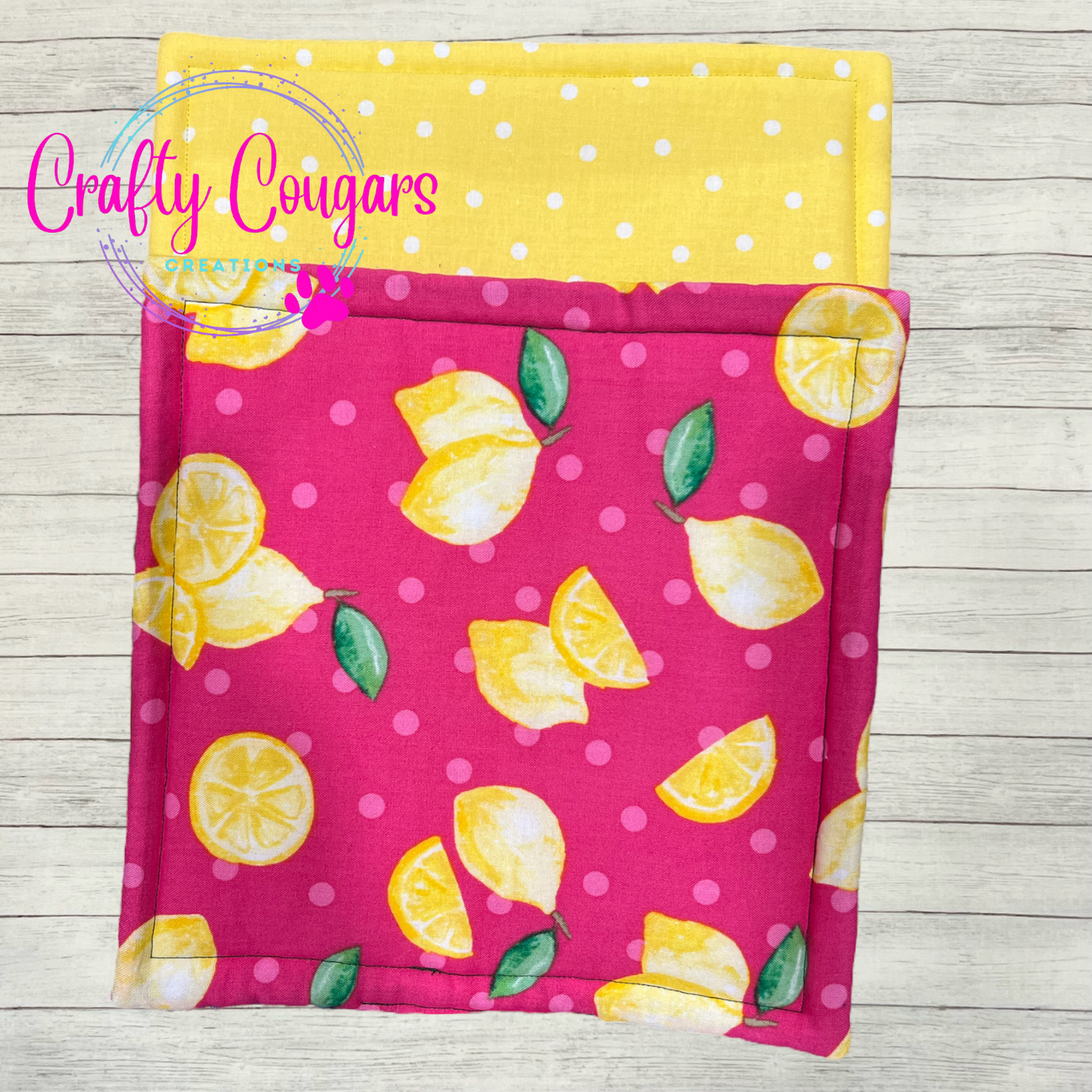 Pink Lemons Pot Holder