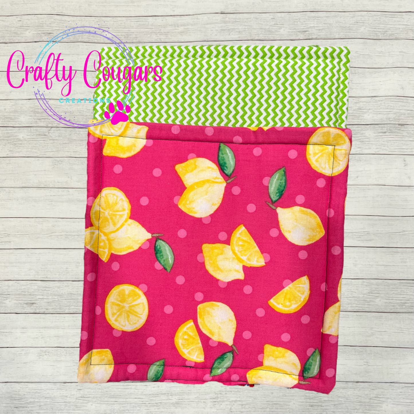 Pink Lemons Pot Holder