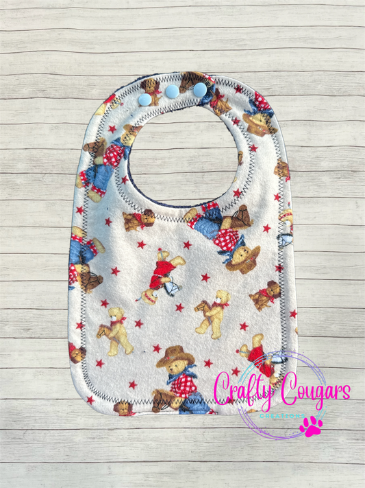 Cowboy Teddy Bears Bib