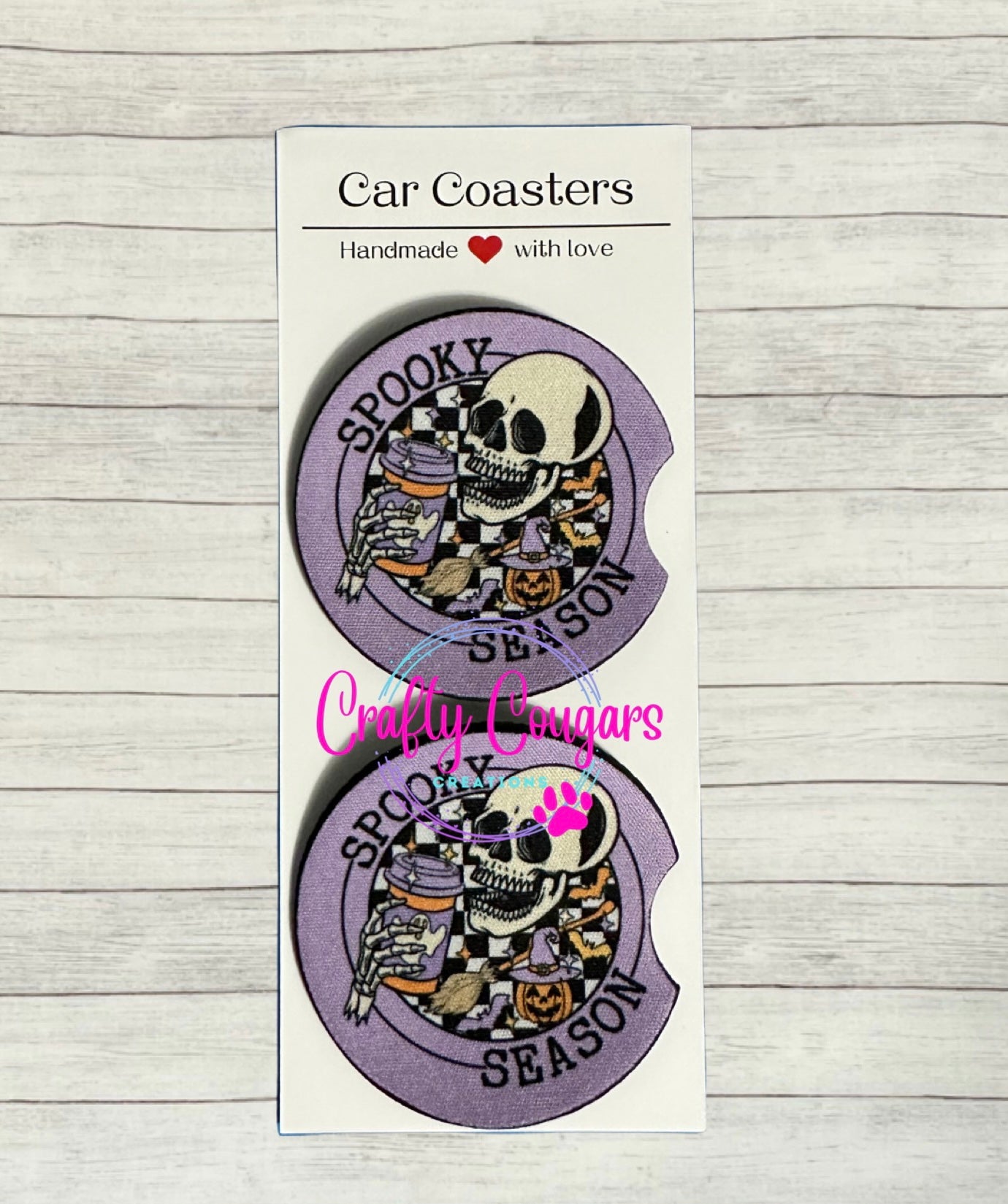 Spooky Season Car Coasters