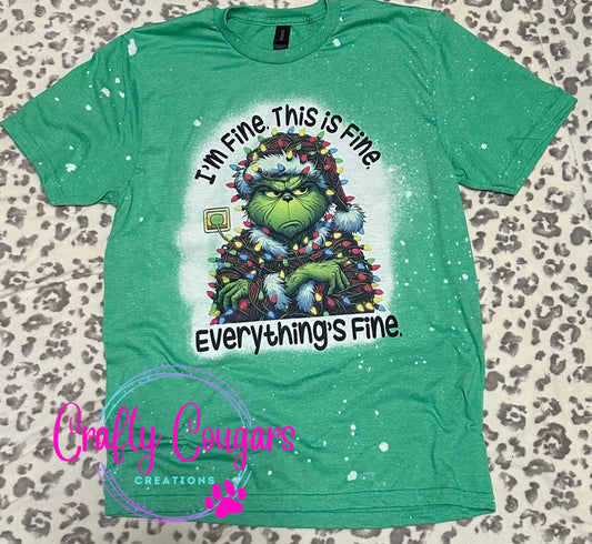 Grinch Everything's Fine T-Shirt