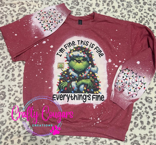 Grinch Everything's Fine Sweatshirt