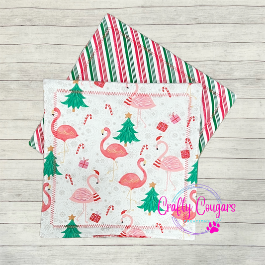 Christmas Flamingos Pot Holder