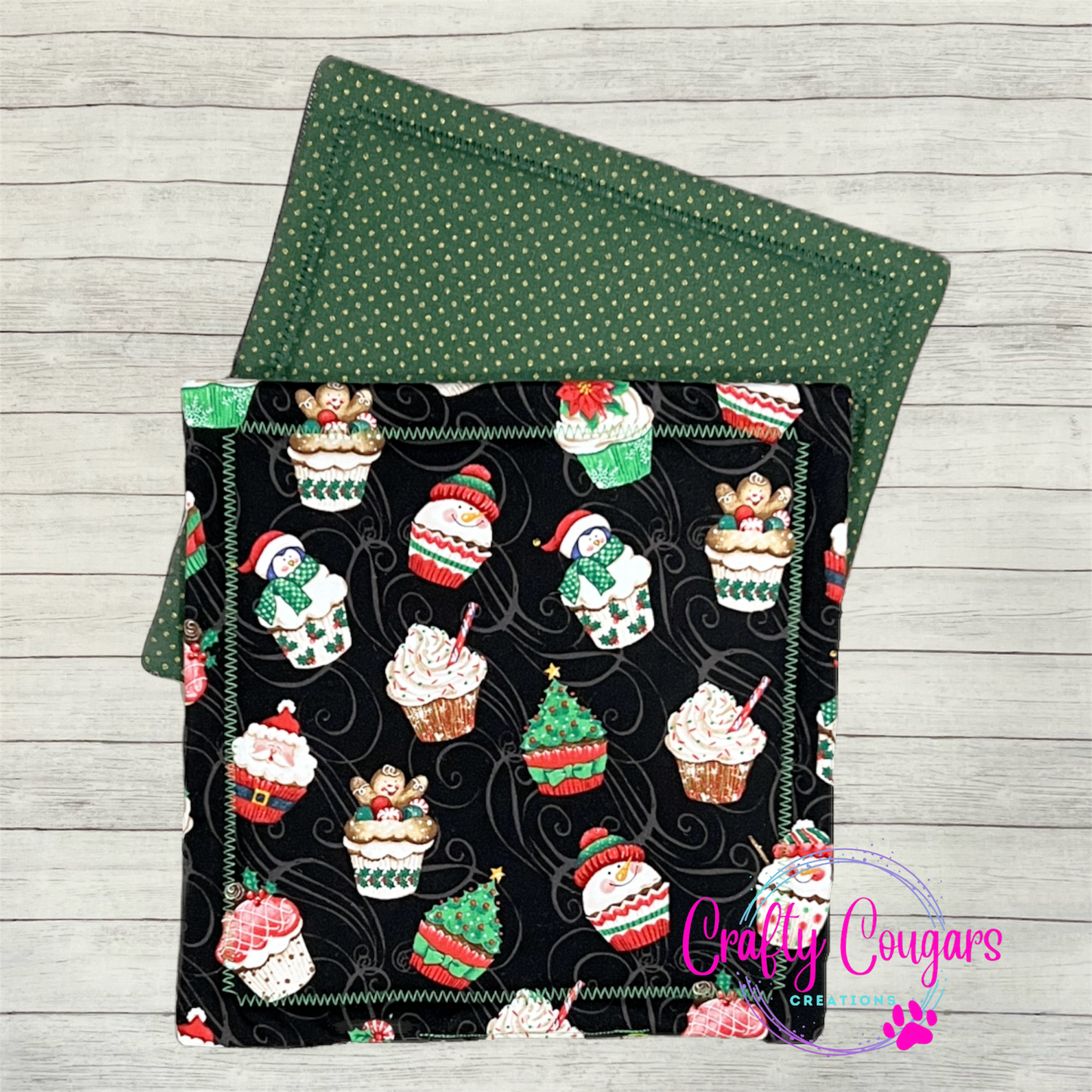 Christmas Cupcakes Pot Holder