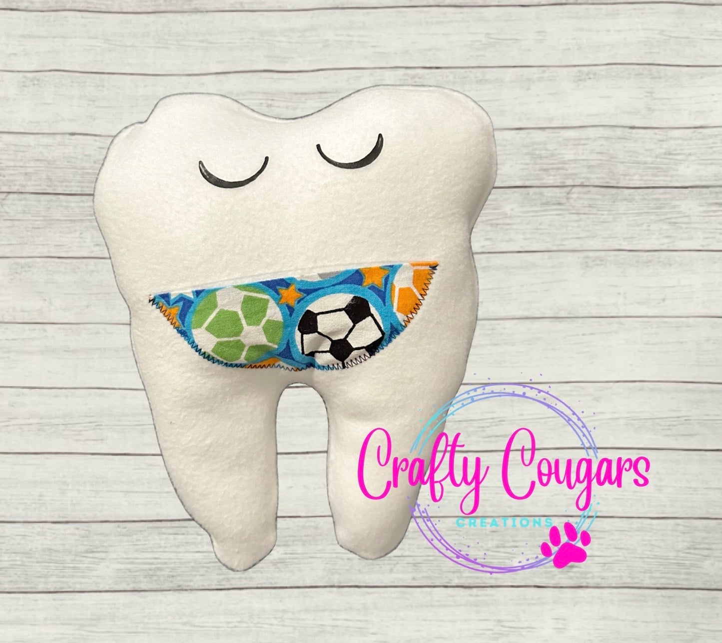 Colorful Soccer Tooth Fairy Pillow