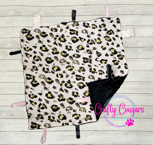 Pink & Gold Leopard Sensory Blanket