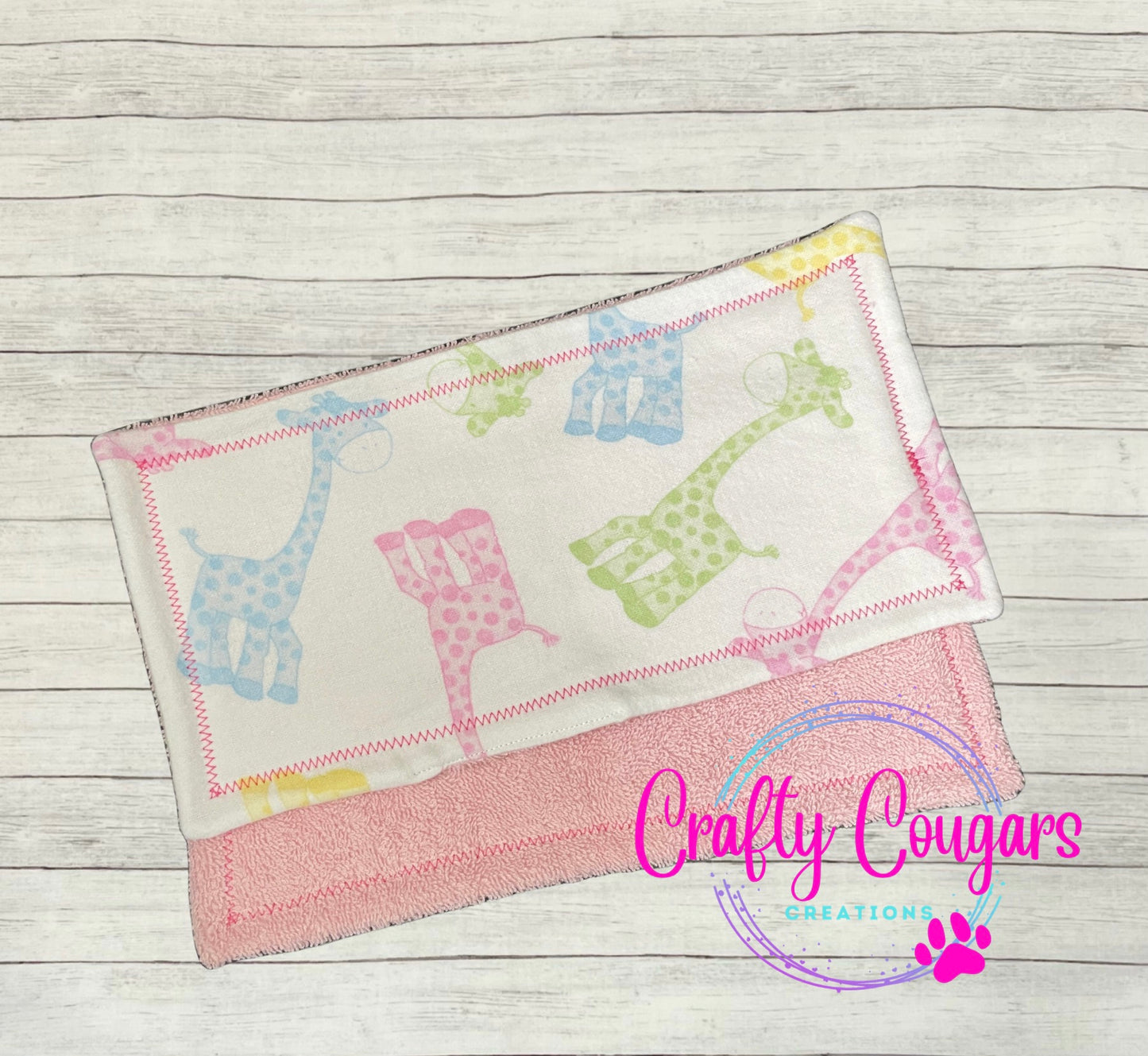 Pastel Giraffes Wash Cloths