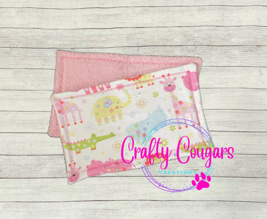 Girly Animals Wash Cloths