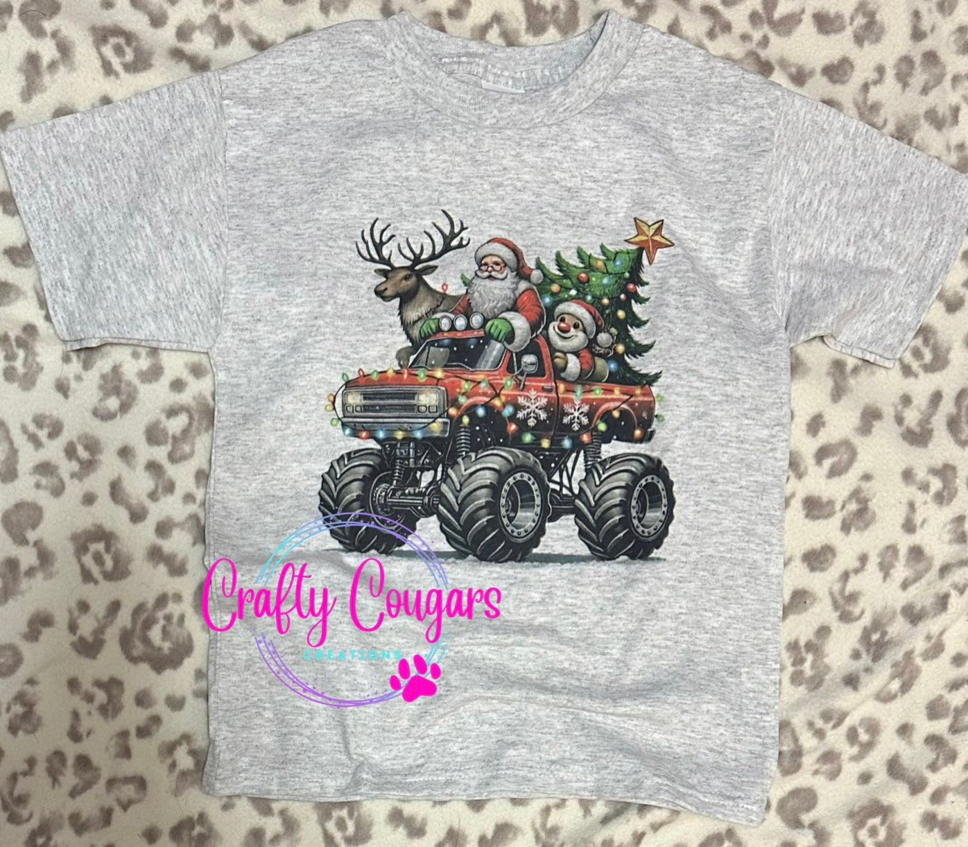 YOUTH Monster truck Santa T-Shirt