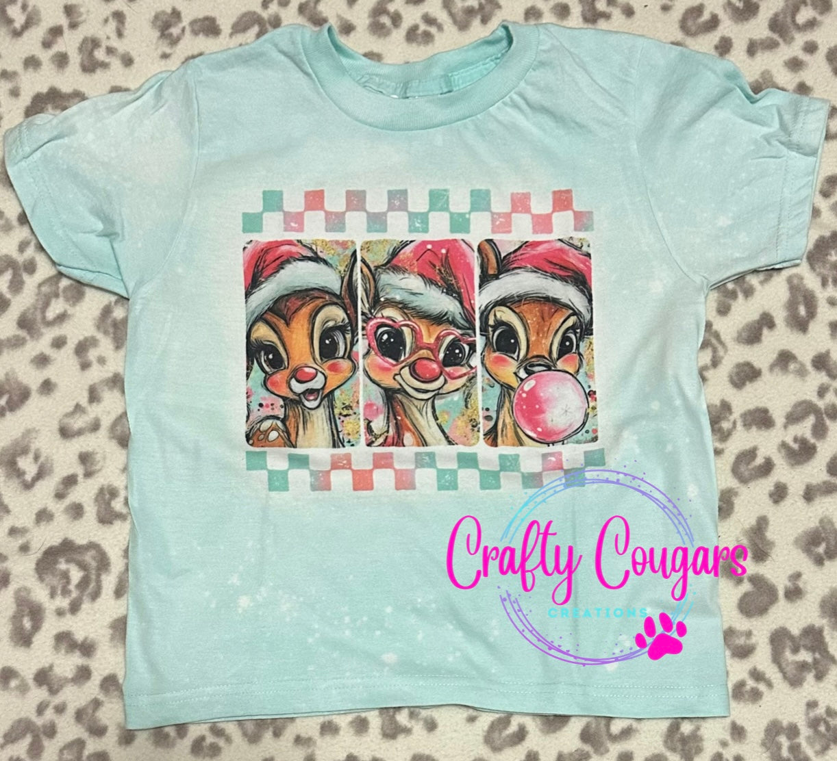 YOUTH Cute Reindeer Trio T-Shirt