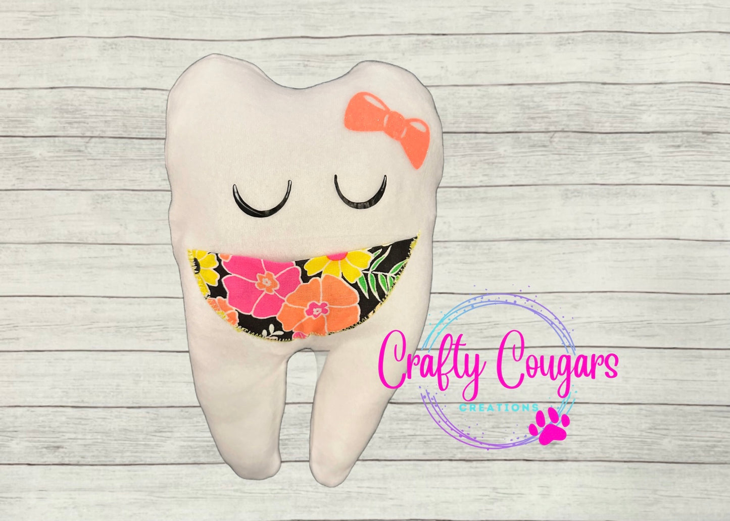 Neon Flowers Tooth Fairy Pillow