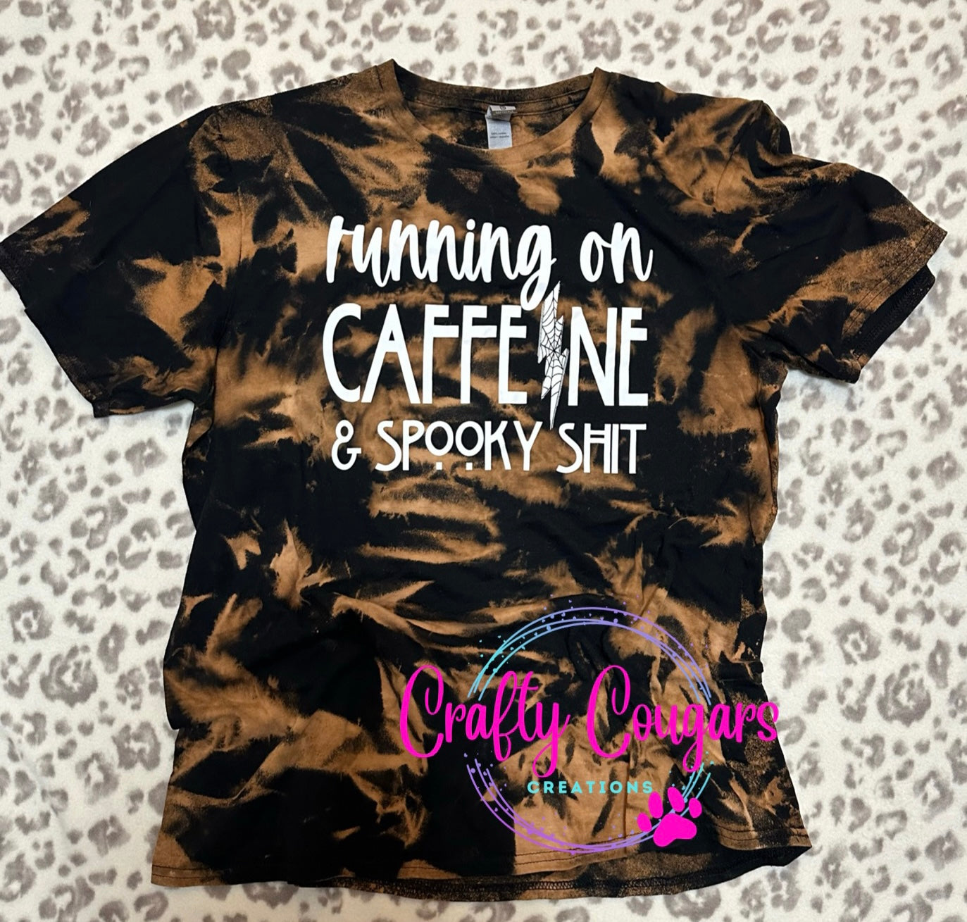 Running on Caffeine and Spooky S*** T-Shirt