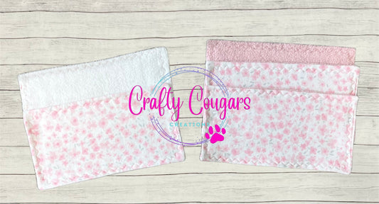 Pink Floral Wash Cloths