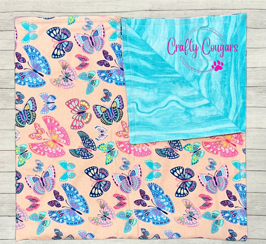 Colorful Butterflies Baby Blanket