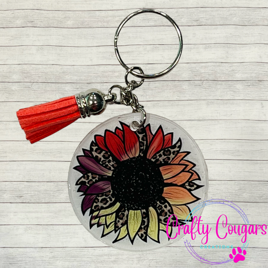 Colorful Sunflower Keychain