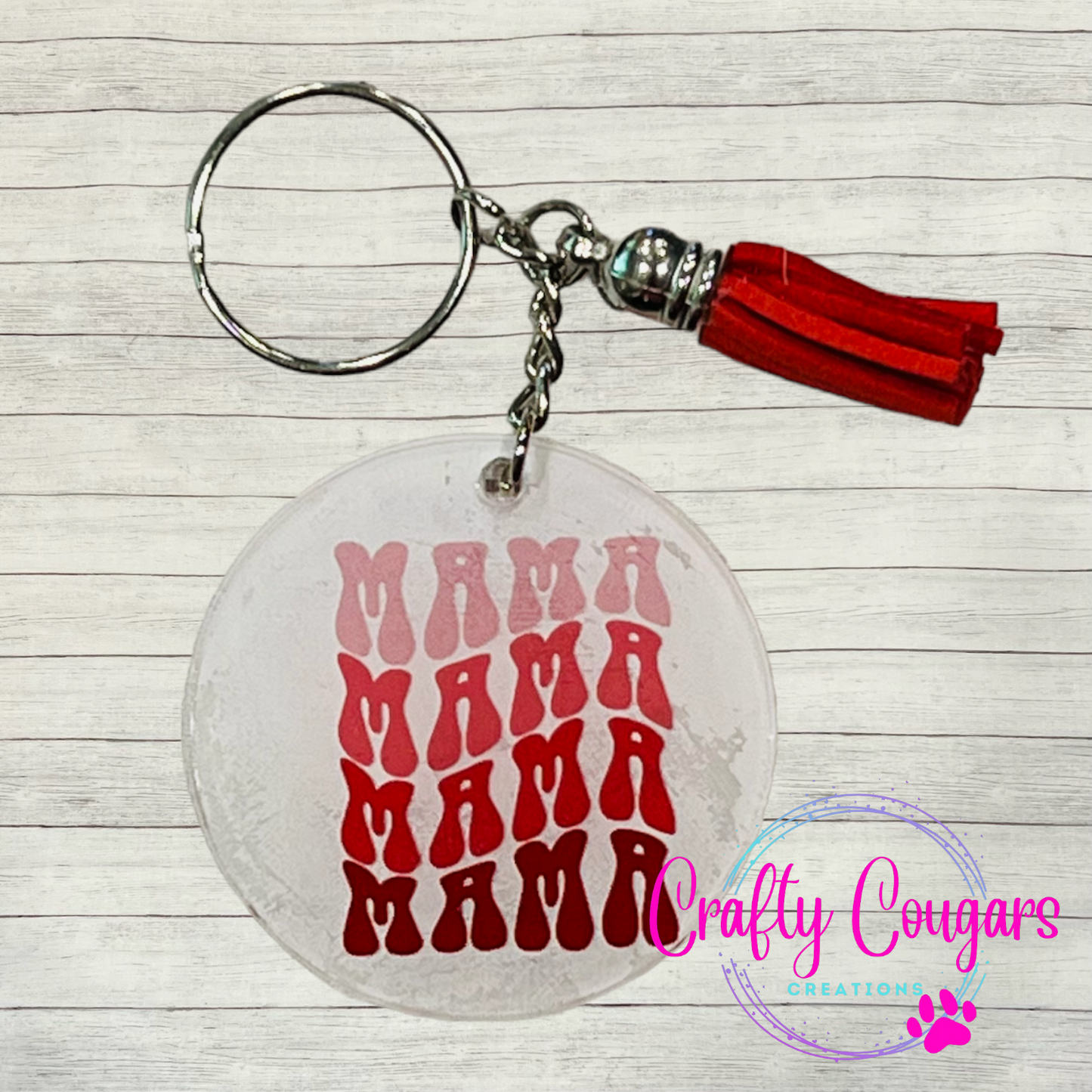 Stacked Mama Keychain