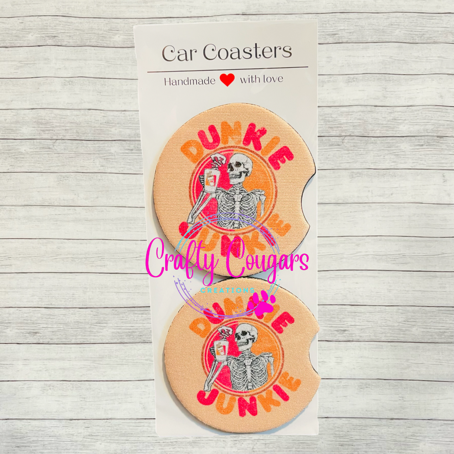 Dunkin Junkie Car Coasters