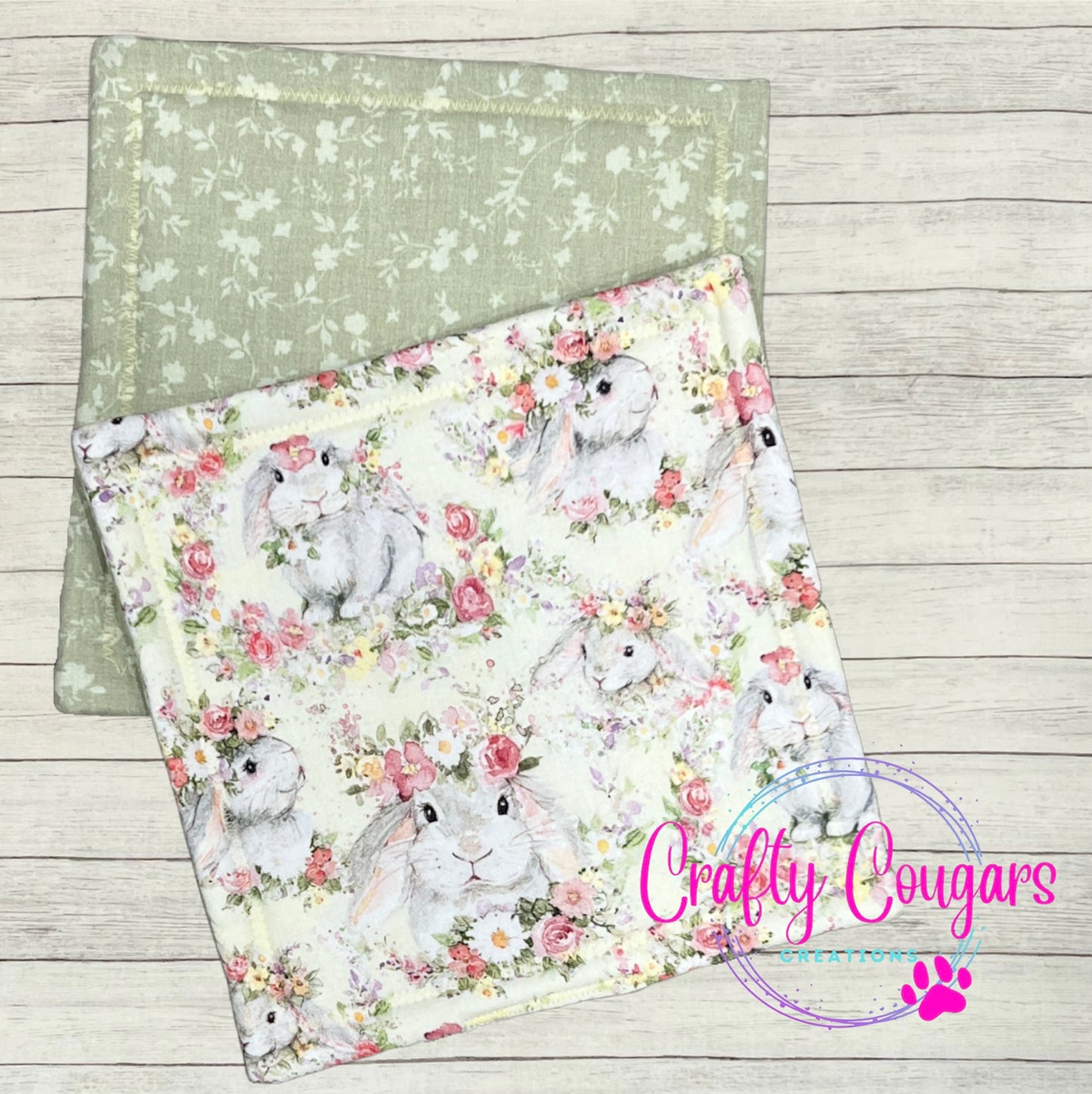 Floral Bunnies Pot Holder