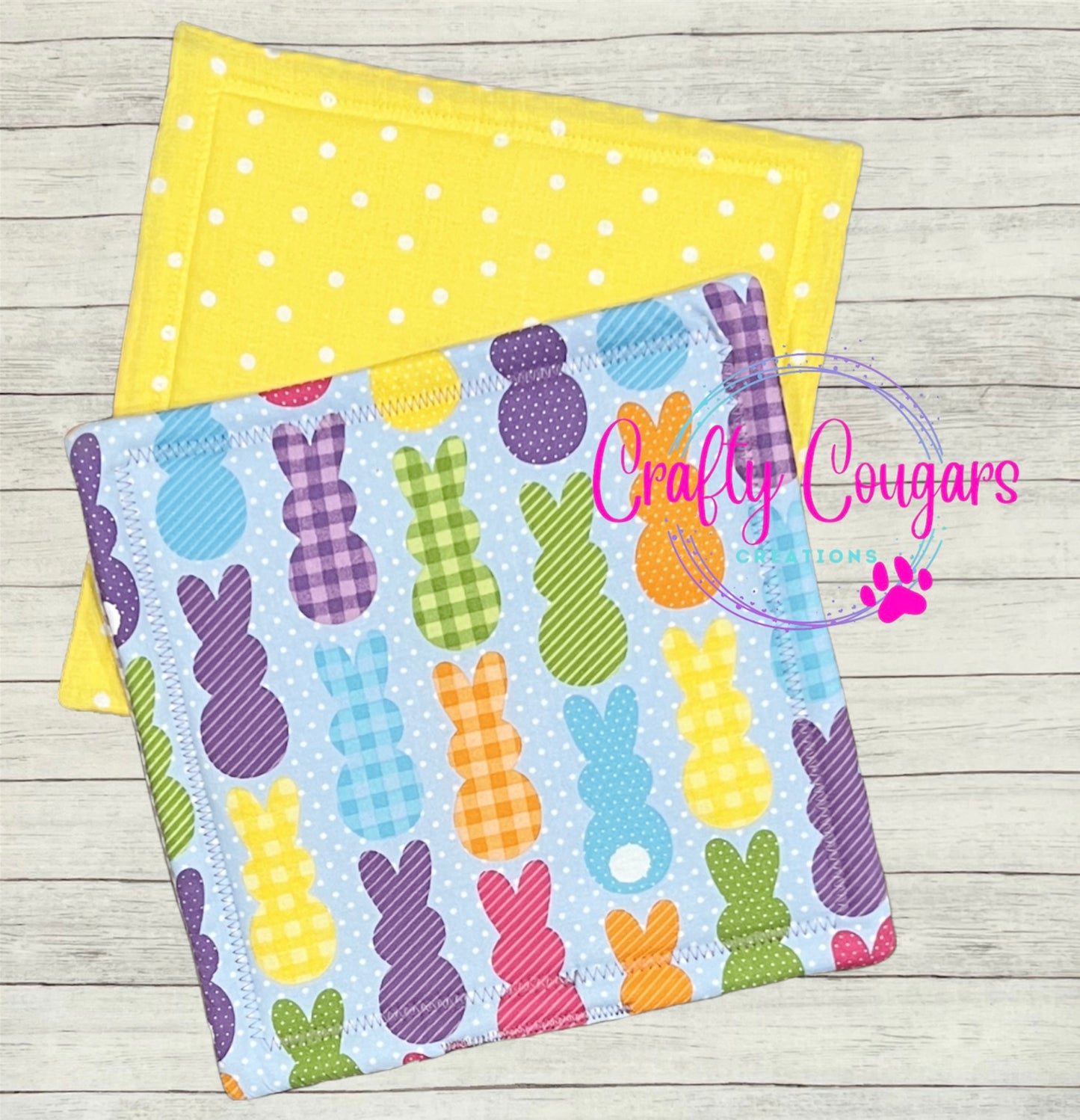 Patterned Bunnies Pot Holder