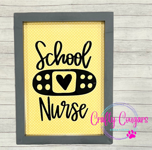 School Nurse Framed Sign