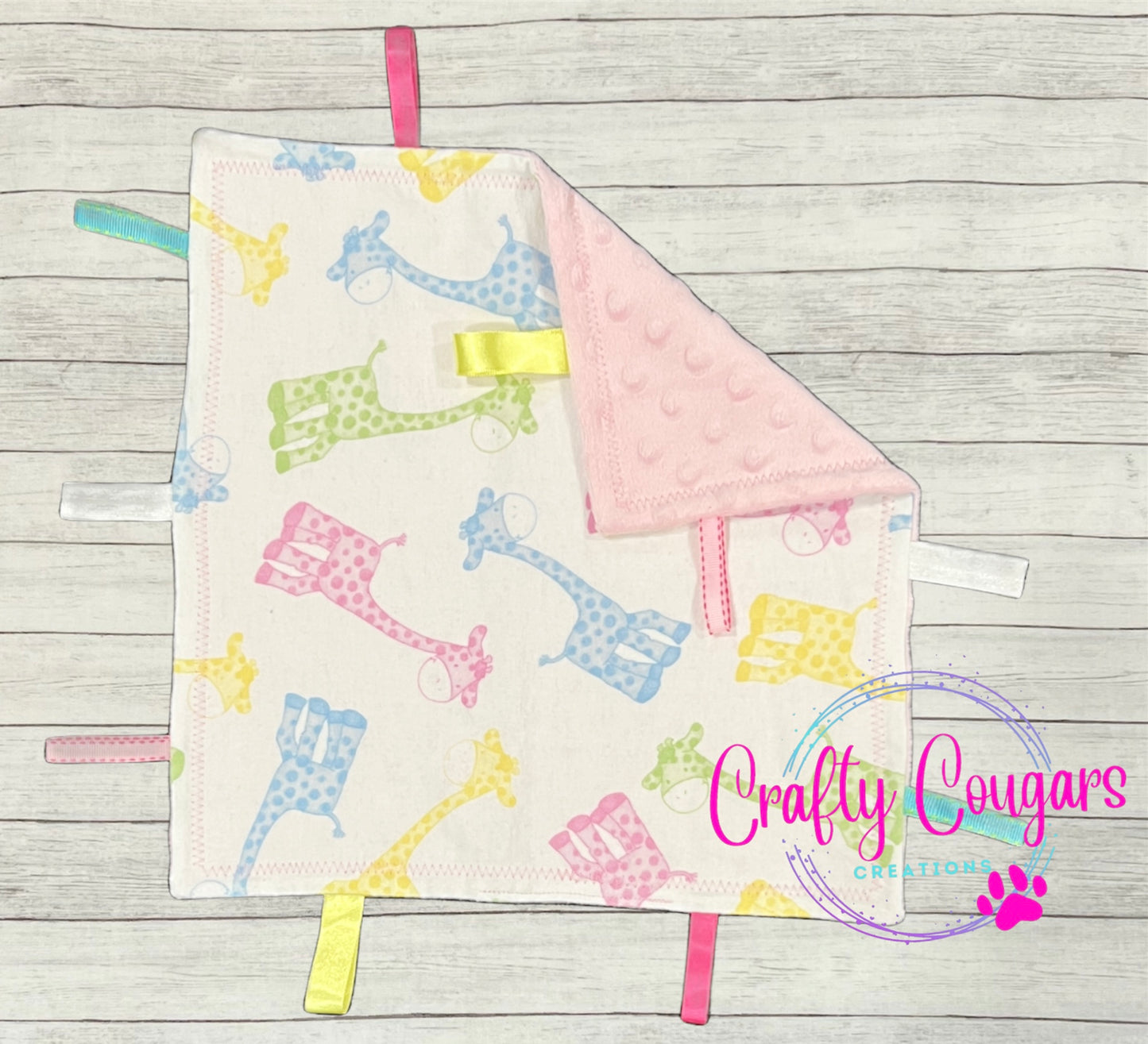 Pastel Giraffes Sensory Blanket