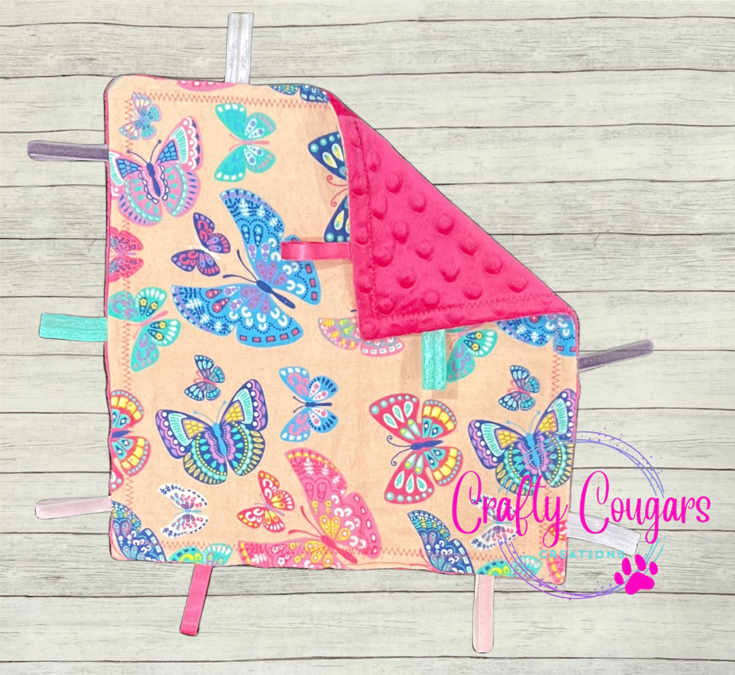 Colorful Butterflies Sensory Blanket