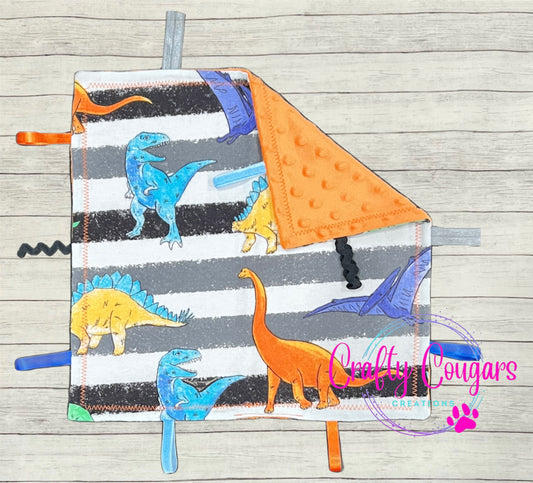 Colorful Boy Dinos Sensory Blanket