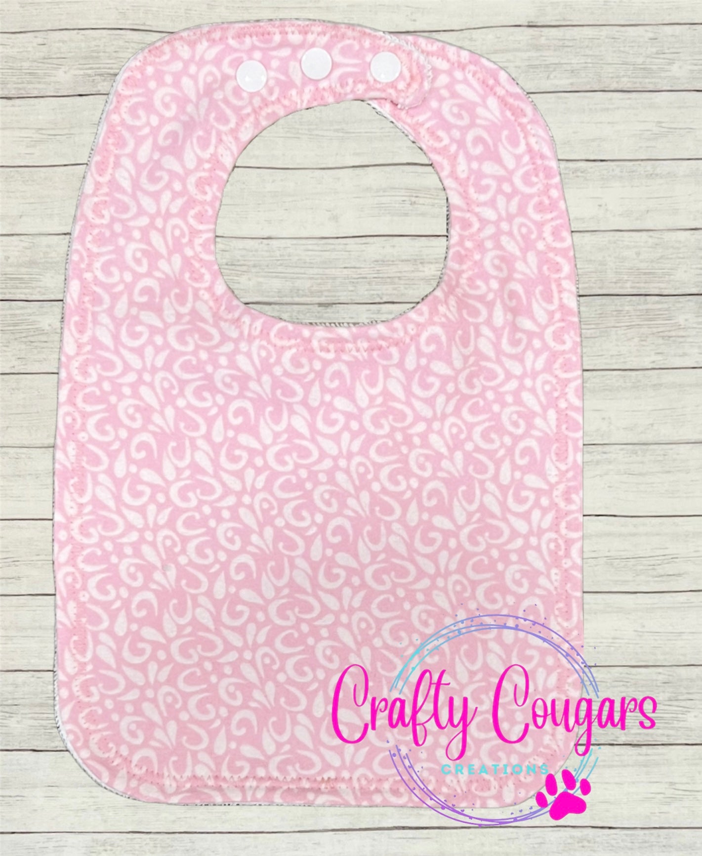 Pink Swirls Bib