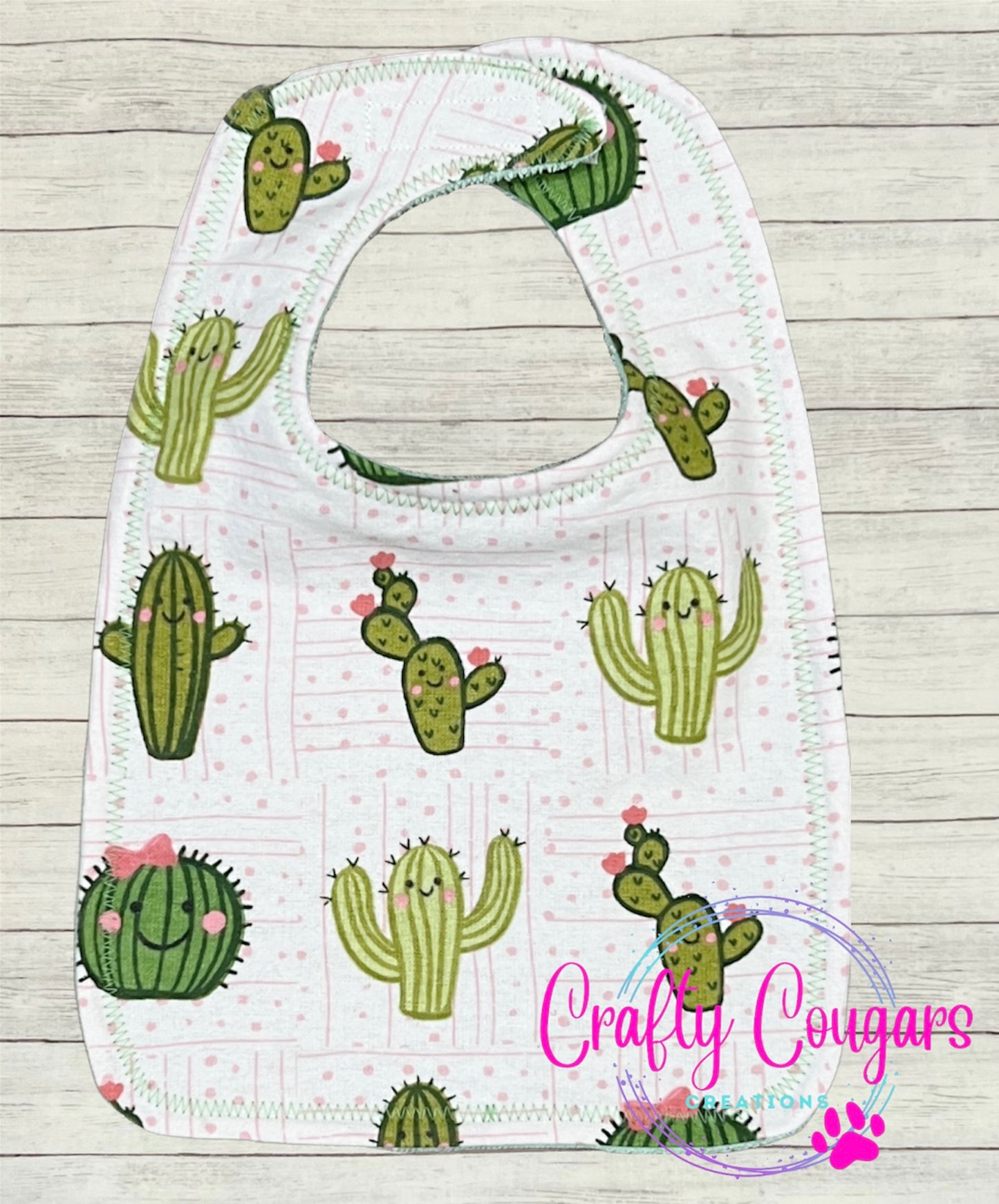 Smiling Cactus Bib