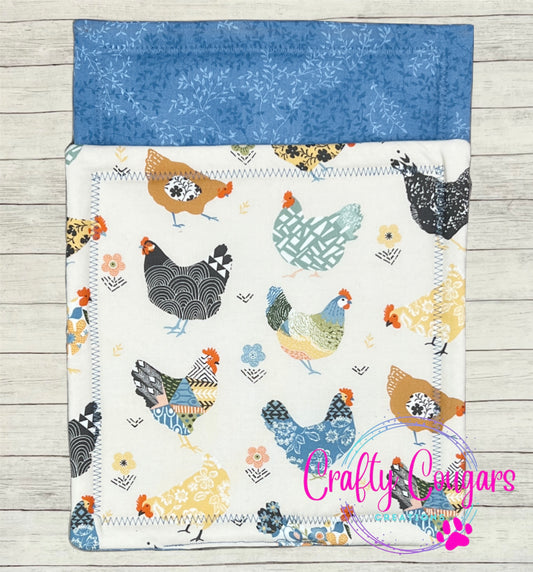 Patterned Chickens Pot Holder