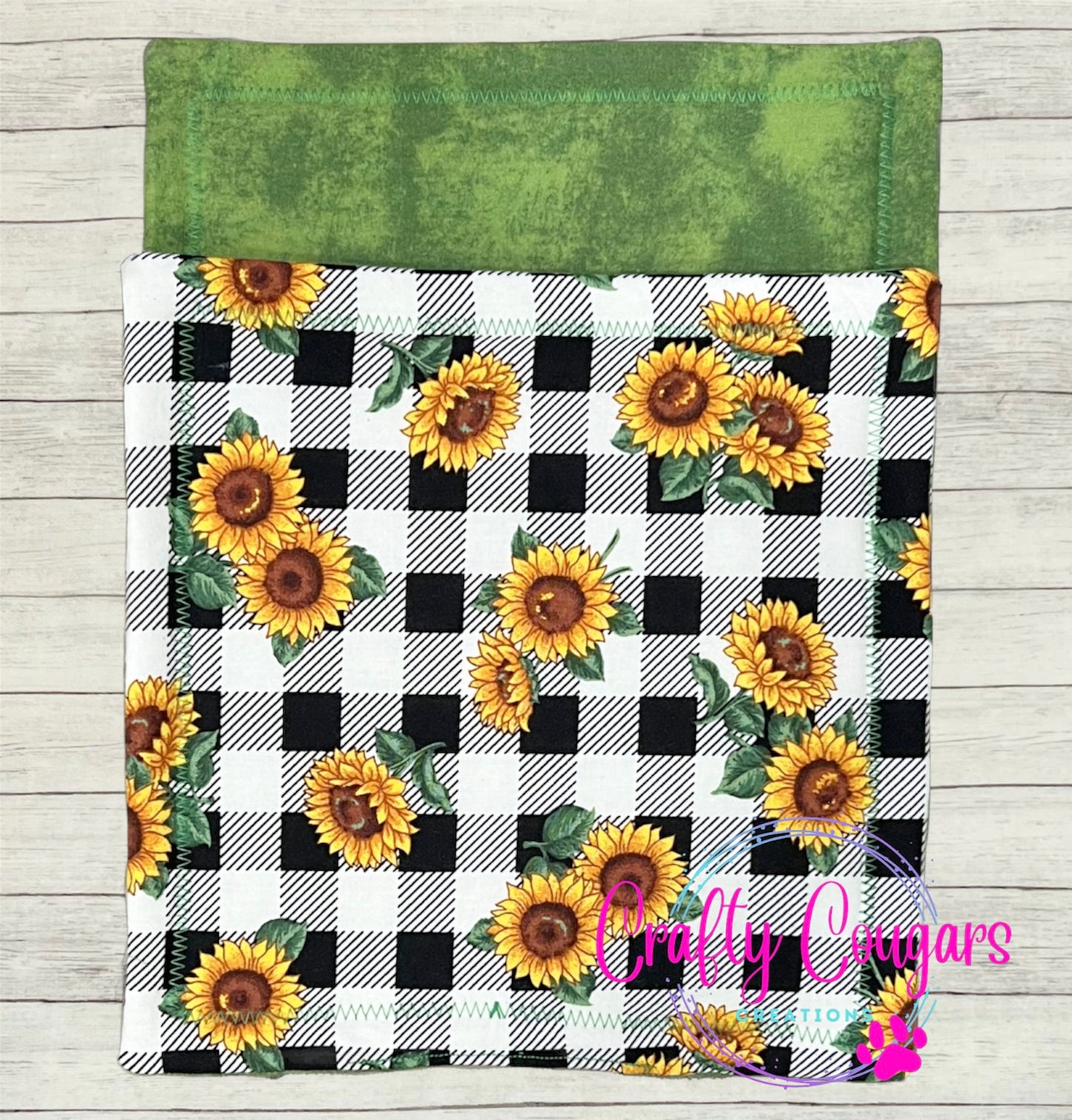 Plaid Sunflowers Pot Holder