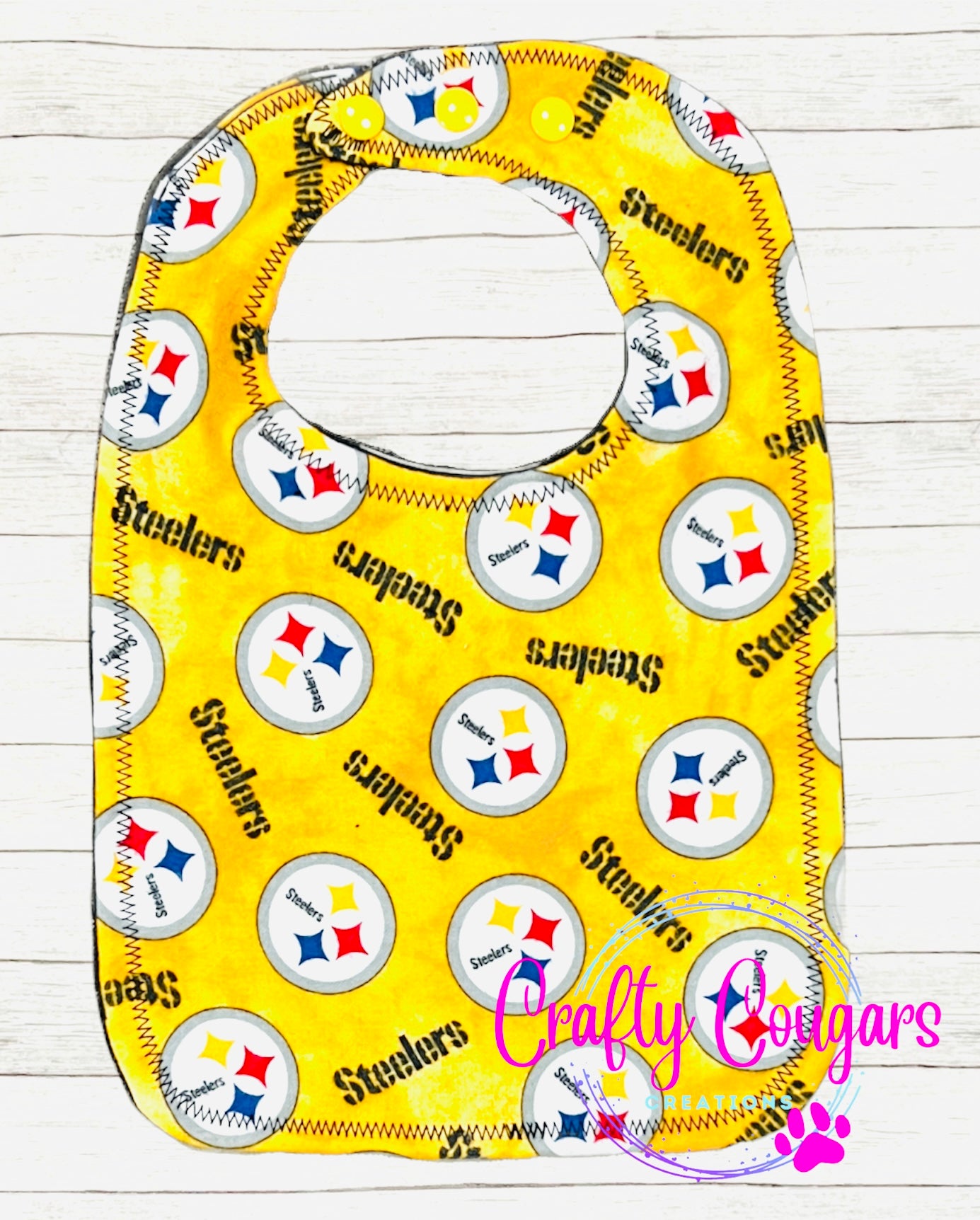 Gold Steelers Bib