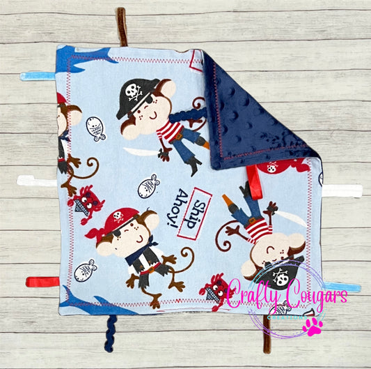 Pirate Monkey Sensory Blanket