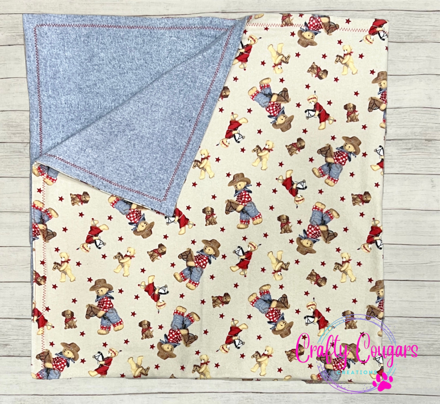 Cowboy Teddy Bears Baby Blanket