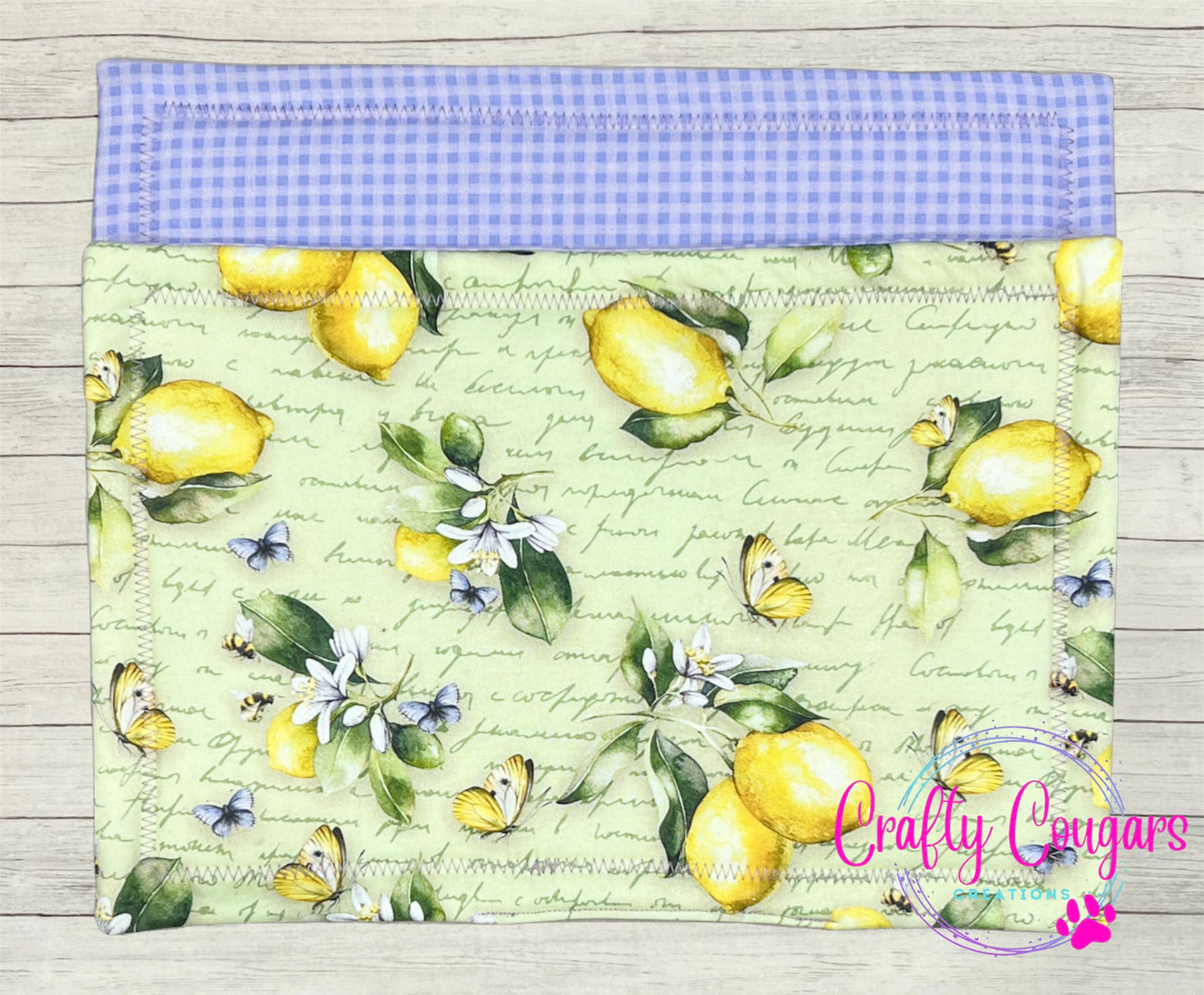 Lemons in Script Large Pot Holder