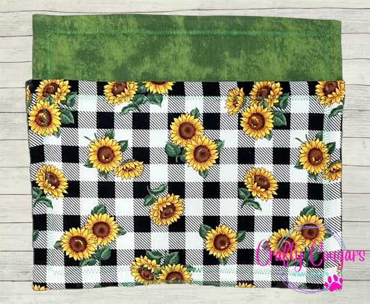 Plaid Sunflowers Large Pot Holder