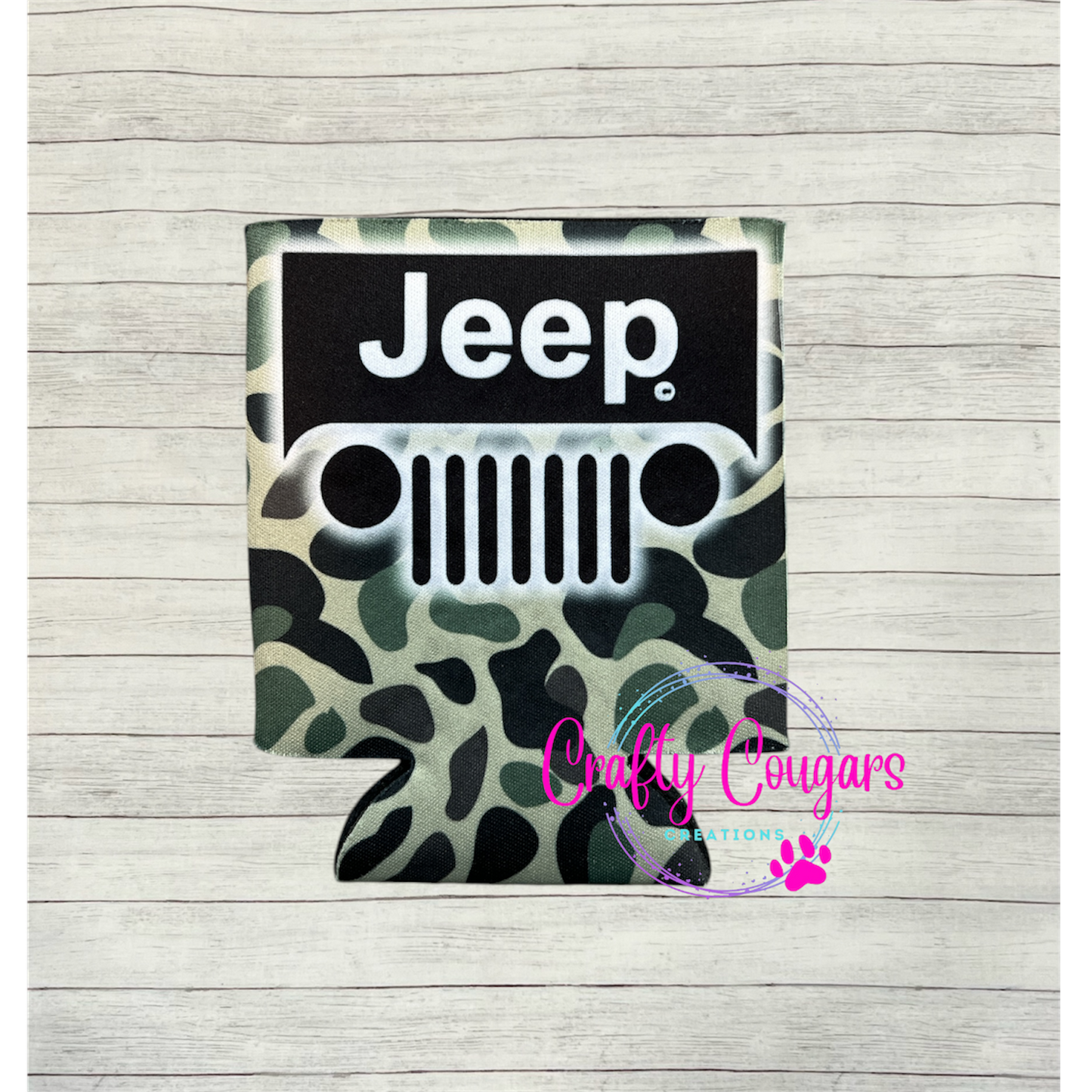 Camo Jeep Koozie