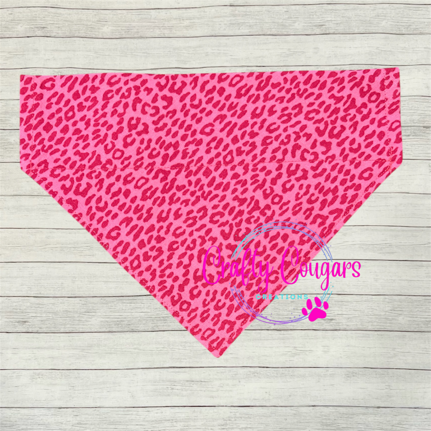 Pink Leopard Print Pet Bandana