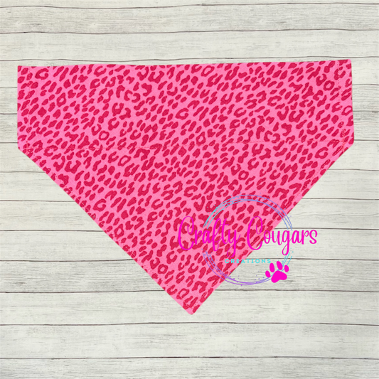 Pink Leopard Print Pet Bandana