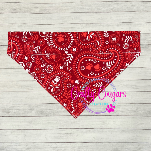 Paw Print Paisley Pet Bandana